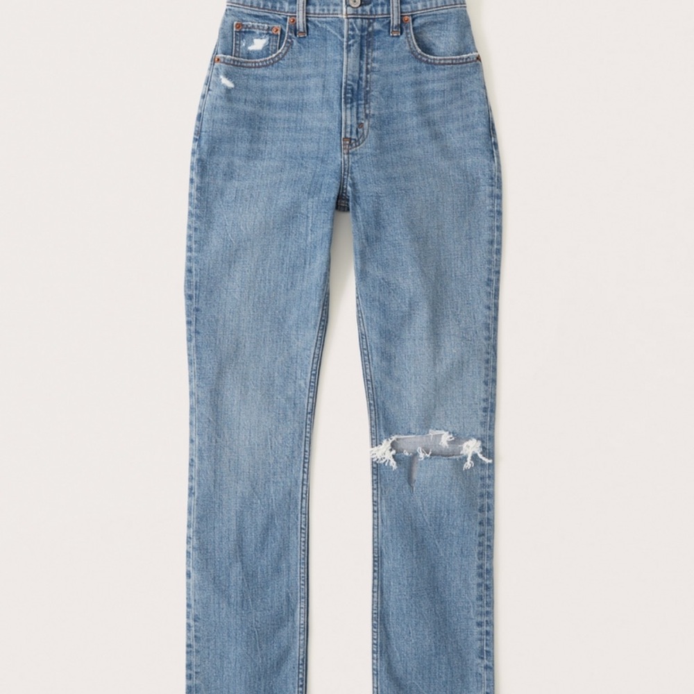 Abercrombie and fitch 90s slim straight ultra high rise curve love jeans